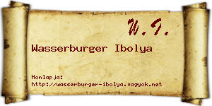 Wasserburger Ibolya névjegykártya