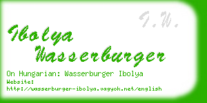 ibolya wasserburger business card